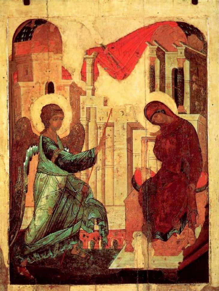 Икона праздничного чина иконостаса Успенского собора во Владимире. 1408 год