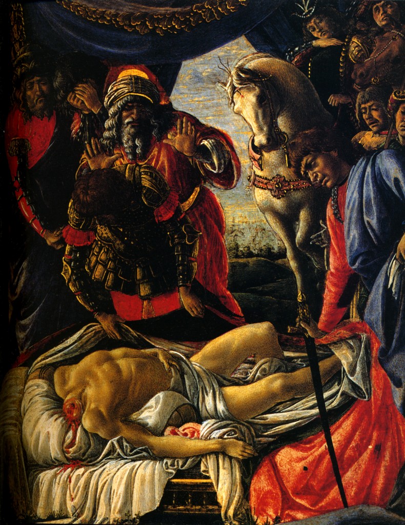 [Clio Team] 1470  Sandro Botticelli  La Découverte du cadavre d'Holopherne  Détrempe sur panneau   31x25 cm  Florence, Galleria degli Uffizi