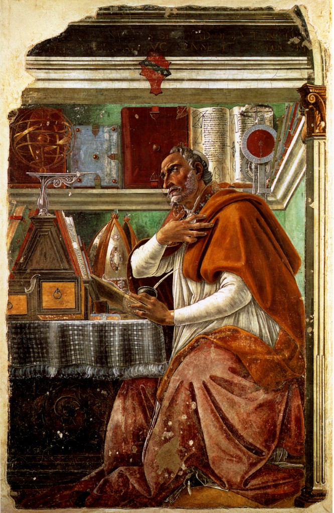 [Clio Team] 1480  Sandro Botticelli  Saint Augustin dans son cabinet de travail  Fresque  152x112 cm  fedo