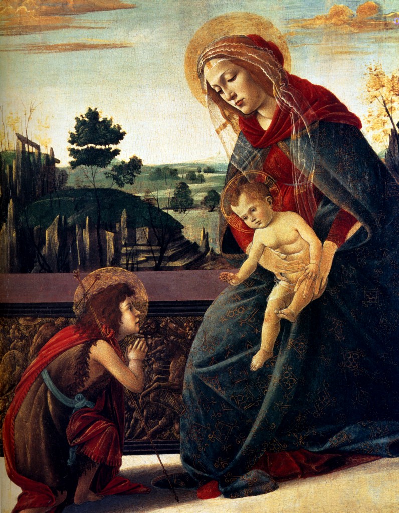 [Clio Team] 1493  Sandro Botticelli  Vierge à l'Enfant avec le petit saint Jean  Détrempe sur panneau   46x37 cm  nyccdrl