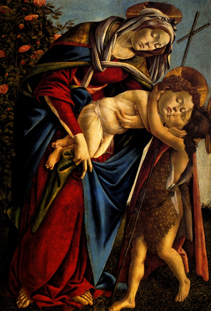 [Clio Team] 1500  Sandro Botticelli  Vierge àl'Enfant étreignant le petit saint Jean  dst  131x92 cm  Florence, Galleria degli Uffizi